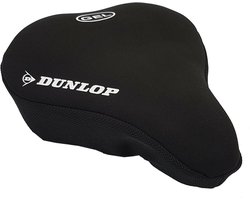 Dunlop Fietszadelhoes Gel - Hoes voor Fietszadel - Zadelcover - Fietsen zonder Zadelpijn - Gelzadel - Beschermt Zadel Slijtage - met Trekkoord voor Bevestiging - 24 x 27 CM - Zwart