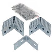 Benson Hoekankers - 16x stuks - stoelhoeken incl. schroeven - 25 x 14,5 mm - metaal - hoekverbinders