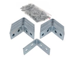 Benson Hoekankers - 16x stuks - stoelhoeken incl. schroeven - 25 x 14,5 mm - metaal - hoekverbinders