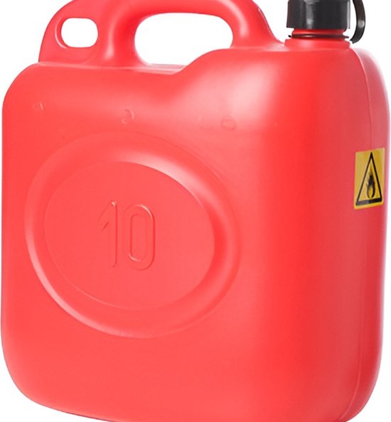 Jerrycan/benzinetank 10 liter rood - Voor diesel en benzine - Brandstof jerrycans/benzinetanks — afbeelding 4