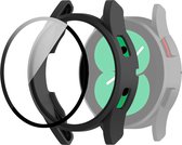 Watch case screenprotector - hoesje - gehard glas - geschikt voor Samsung Galaxy Watch 4 (40 mm) - donkerblauw