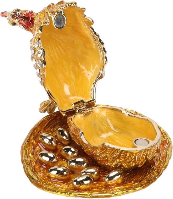 ODIWEN Hars kippenbeeldje, kippendecoratie voor thuis, decoratieve kippenstandbeelden, kippenstandbeelden, kippenbeeld, zittend, kippenornamenten voor thuis