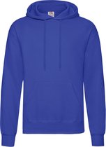 Fruit of the Loom Sweater - met capuchon - blauw - volwassenen - Hoodie 2XL