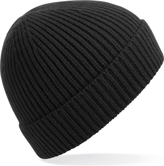 Foto: Gebreide ribbed beanie wintermuts in het zwart voor volwassenen damesmutsen herenmutsen 97 polyacryl en elastaan