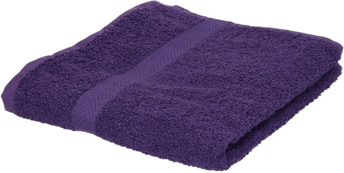 Towelcity Luxe badhanddoek - Set van 8x stuks - paars - 50 x 90 cm - 550 grams - Badkamer textiel - Katoen