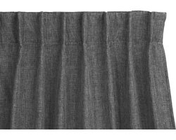 Lifa Living - Grijze Luxe Gordijnen - Verduisterend - Polyester - Met 10 Ophanghaken - 150 x 260 cm
