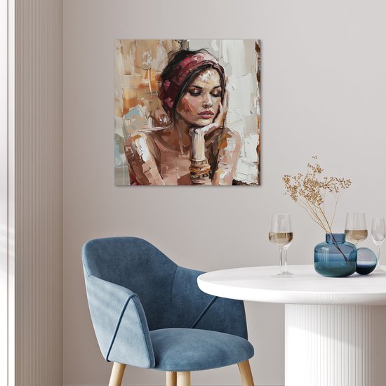Poster Art Nu Féminin 50x50 Cm – Tableau Déco Murale ARTTOR – Papier Brun