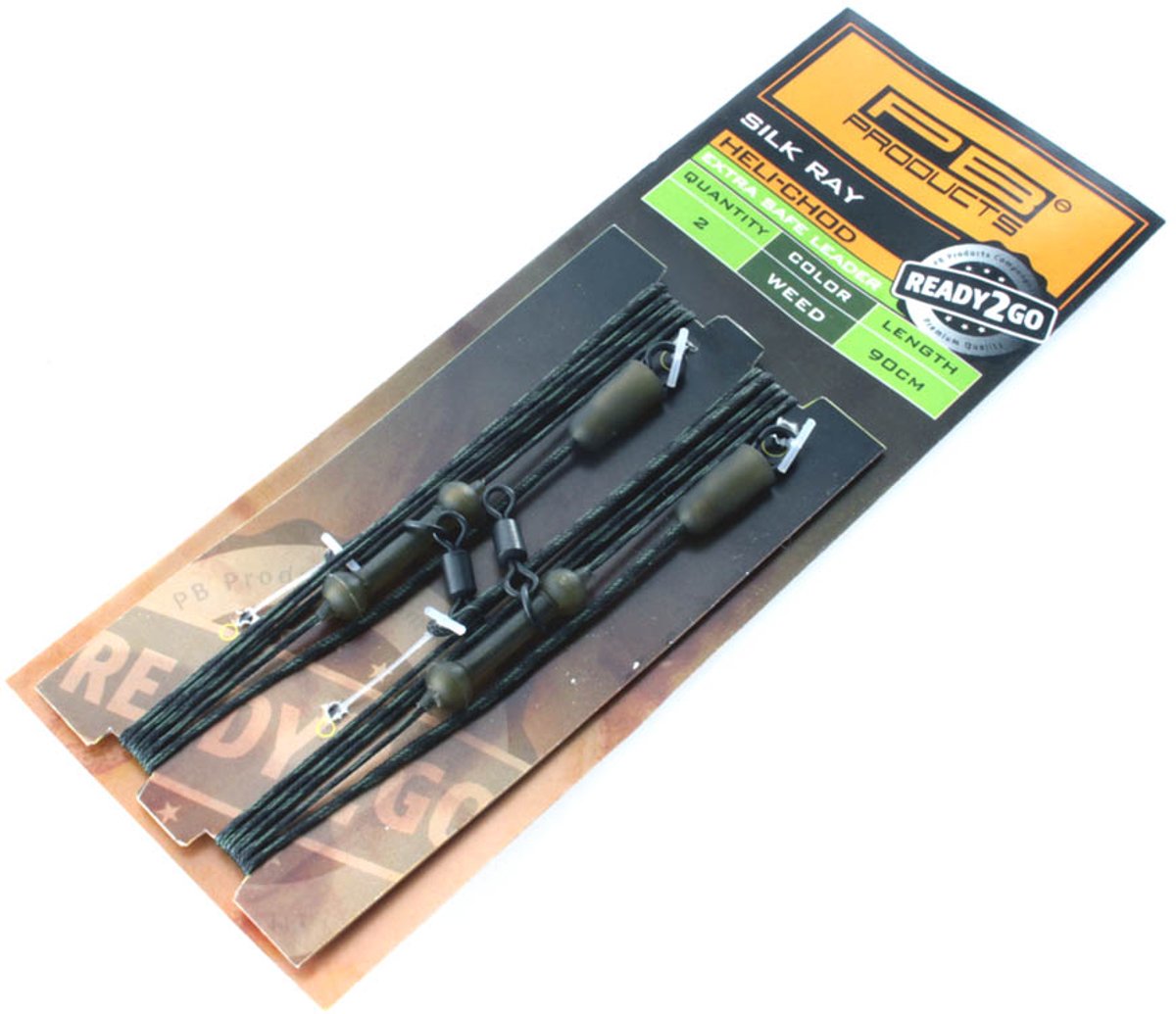 PB Products - Ready2Go Downforce Extra Safe Heli-Chod Leader 90 cm - 2 stuks - Weed