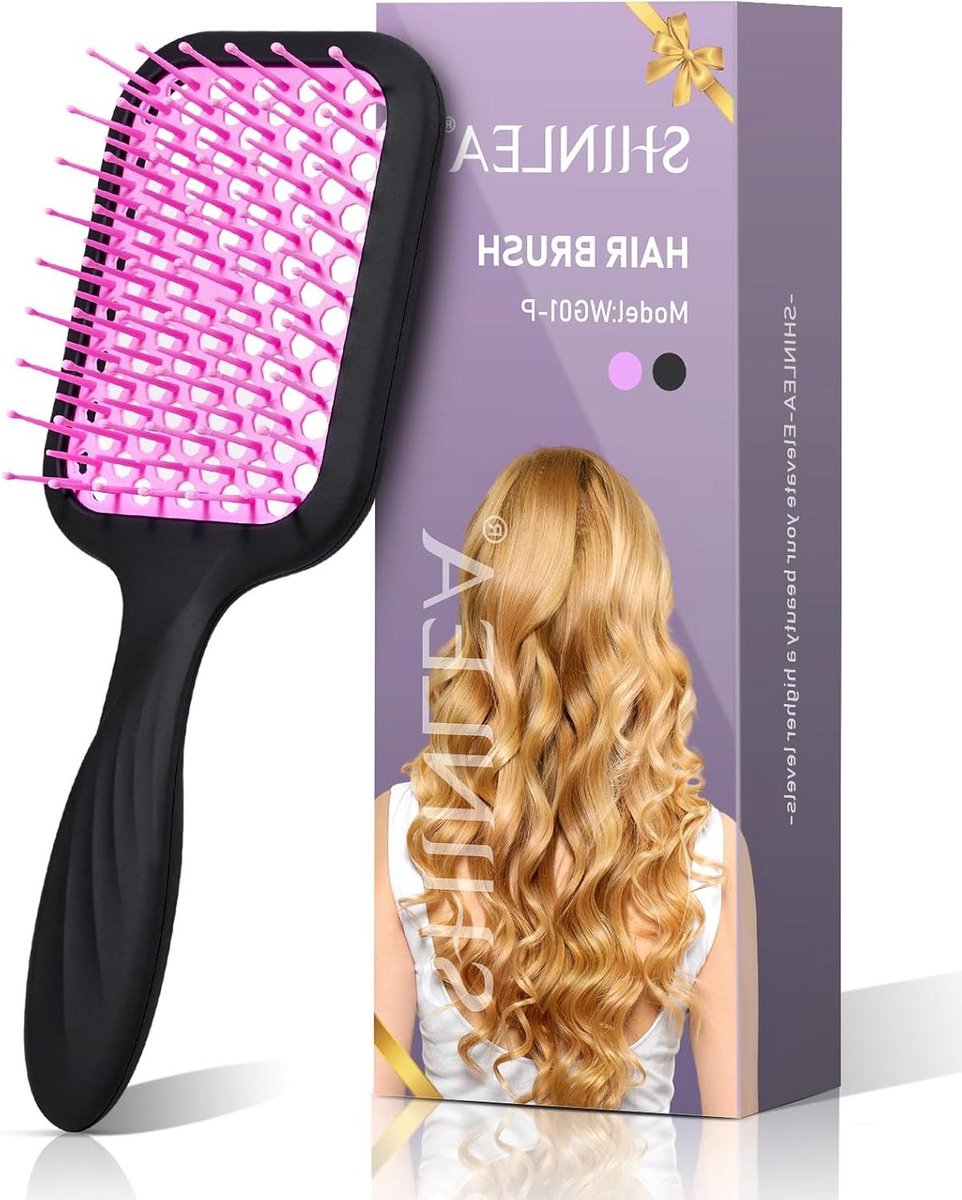 Hoofdhuidborstel Ontwarrende Haarborstel- Krullend Haar Borstels- Voor Nat & Droog Haar- Hoofdhuid Massage- Ontklitter Borstel- Snelheid Droog Geventileerd Ontwarren- Haarborstel voor Vrouwen Mannen