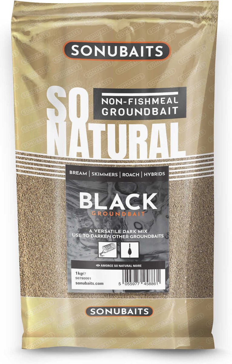 Sonubaits So Natural Groundbait (1 kilo) - Soort : Black
