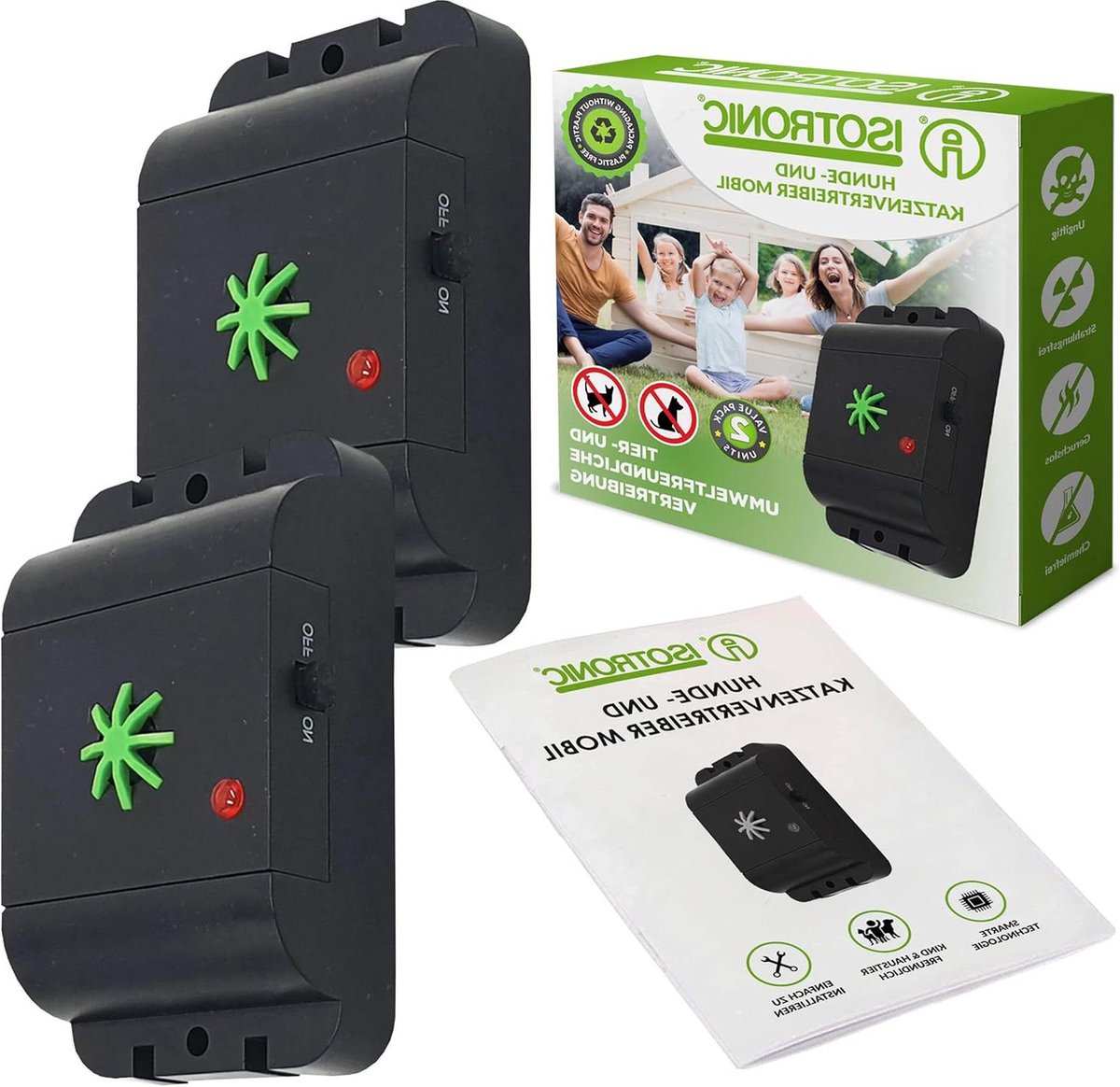 Kattenverjager ultrasoon geluid hondenverjager voor schuur-tuin-auto-garage hogetonen-wisselfrequentie (2)