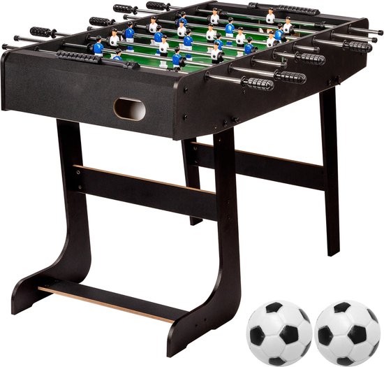 Foto: Games planet voetbaltafel tafelvoetbal incl accessoires inklapbaar zwart