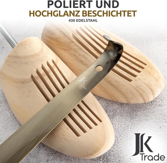 Schoen Aantrekken Zonder Bukken Roestvrij Stalen Schoenlepel JK Trade® Stabiele Schoenlepel Van Roestvrij Staal, 72 Cm Lang, 2 Mm Lang, Gepolijst Metaal, Lang Om Op Te Staan, Snel En Zacht Voor De