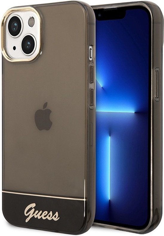 Étui arrière translucide Guess pour Apple iPhone 14 Plus (6,7") - Zwart