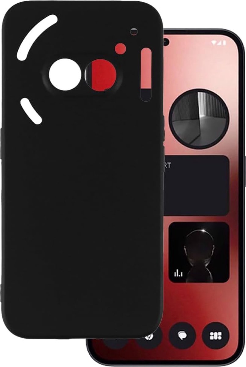 Casemania Hoesje Geschikt voor Nothing Phone 2a Plus - Zwart - Siliconen Back Cover
