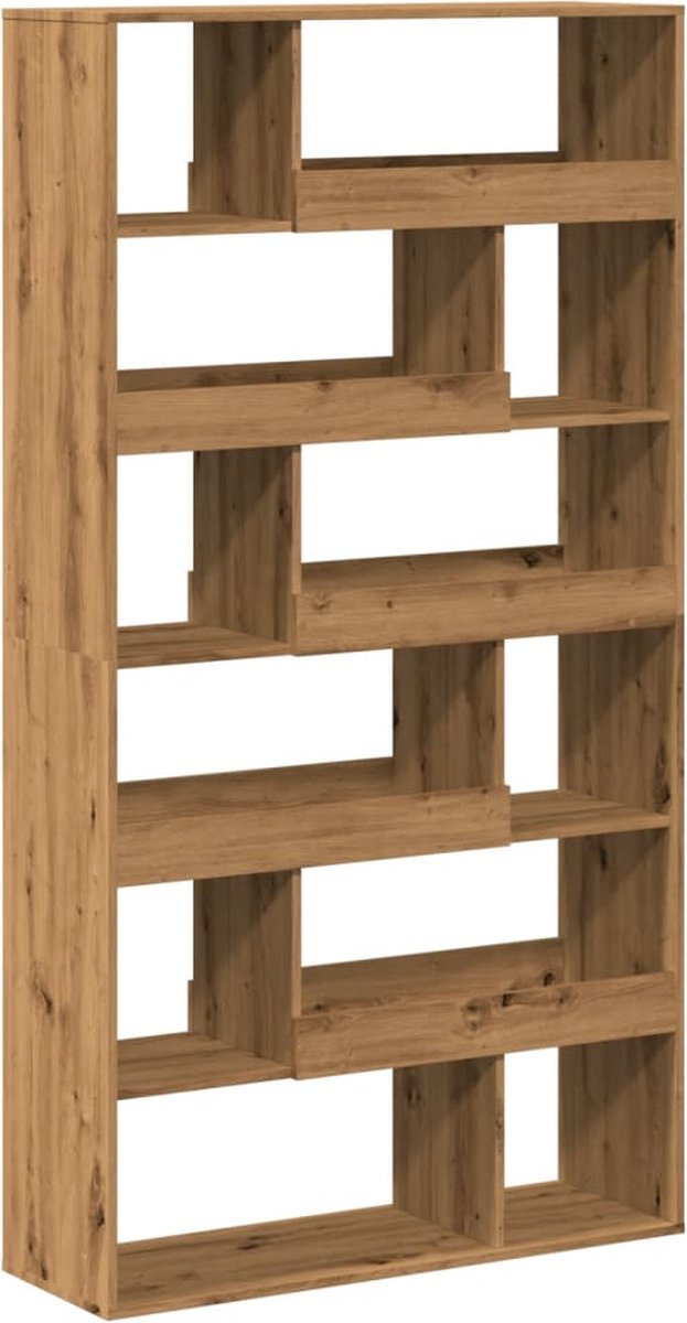 vidaXL Kamerscherm - 100x33x187,5 - cm - bewerkt - hout - artisanaal - eikenkleur
