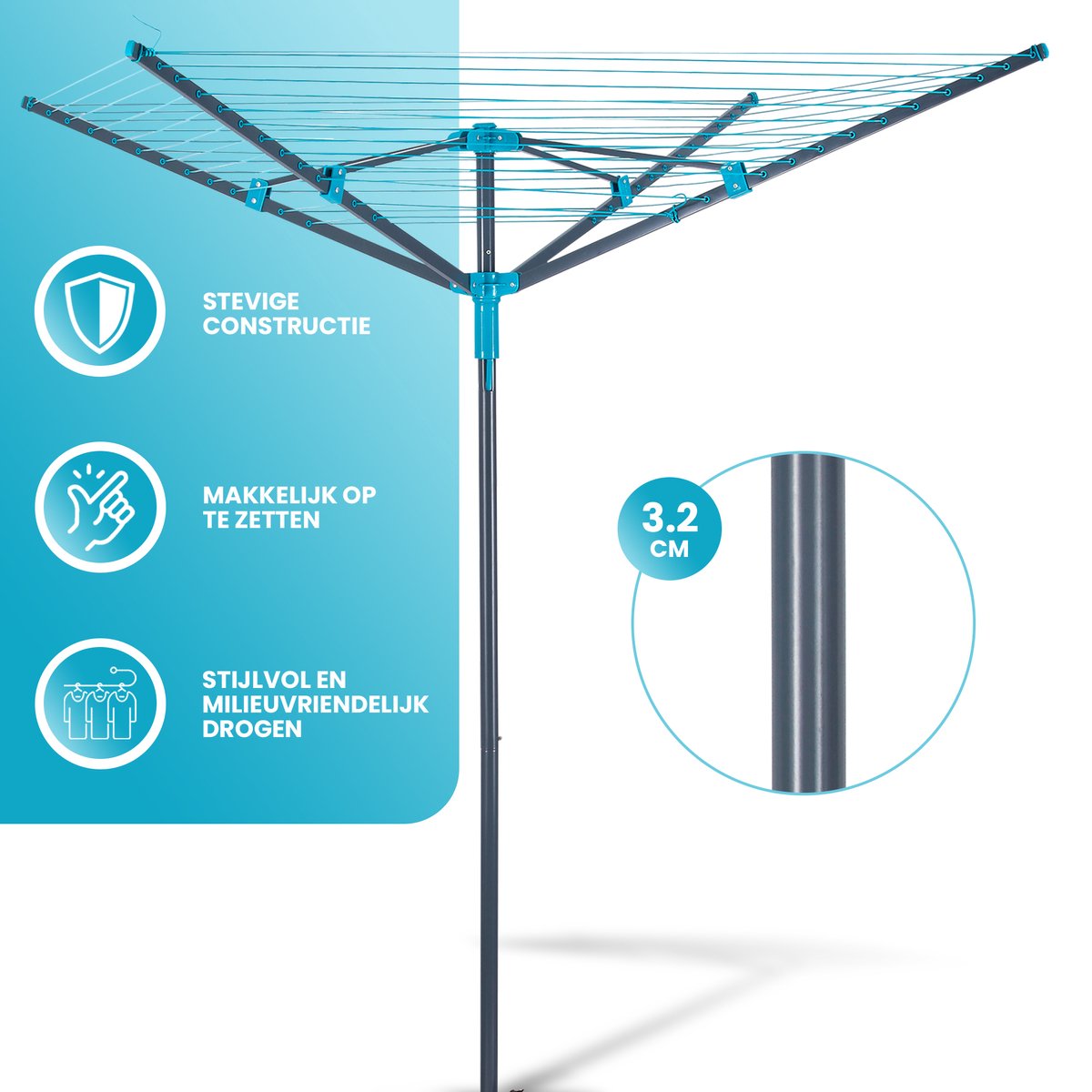 Leifheit Drogen - Droogmolen voor buiten Linomatic 500 Plus 85276