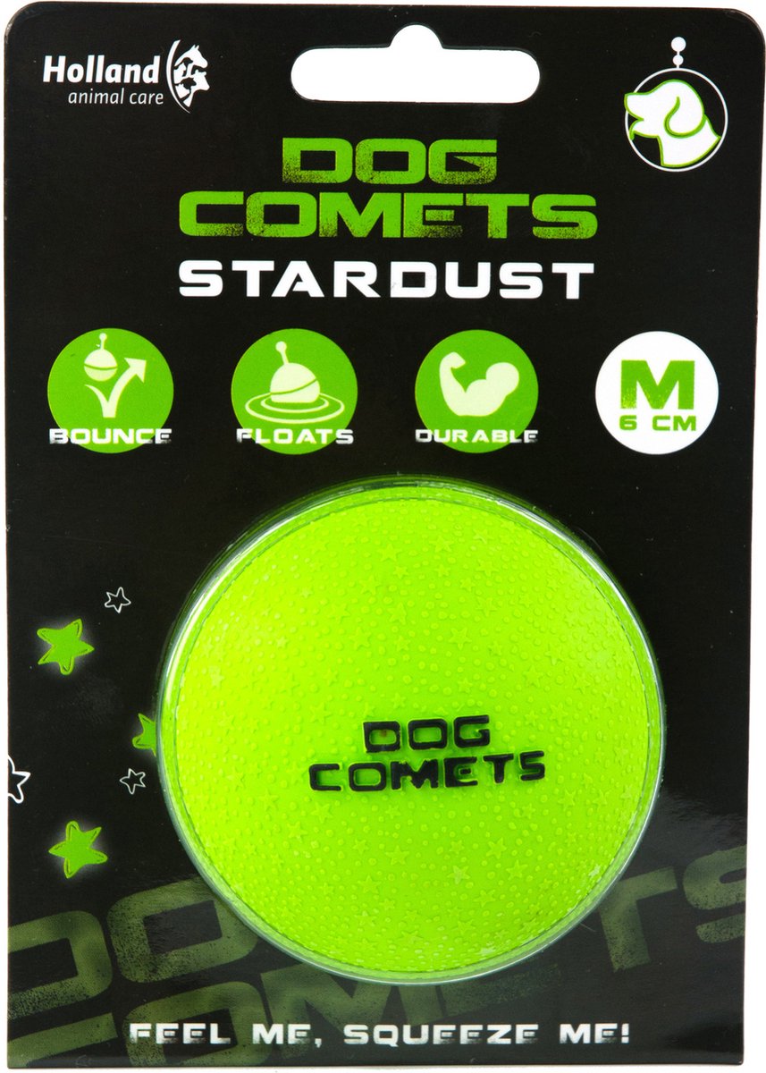 Dog Comets Ball Stardust Ø6 cm - Hondenspeelgoed - Hondenbal - Natuurlijk rubber - 1 stuk - Oranje/Zwart thumbnail 2