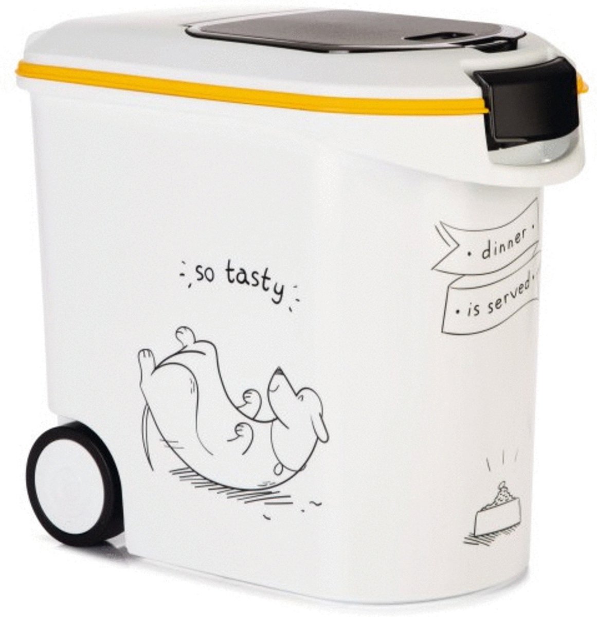 Curver Dis Hond - Voercontainer - 28x50x43 cm - Wit - 35 L