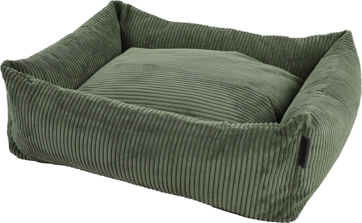 Wooff Cocoon Rib Olijfgroen - Hondenmand - 90x70x22 cm