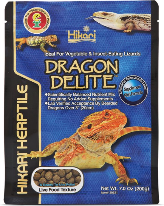 Foto: Hikari herptile dragon delite voer 200 g