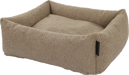 Wooff Cocoon Teddy Taupe - Hondenmand - 60x14x18 cm