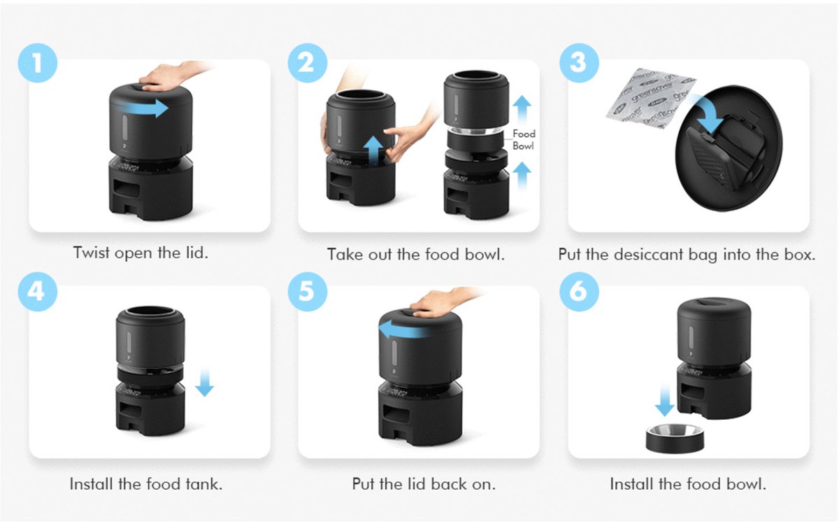 Petlibro Automatische Voerbak 3L Zwart - afbeelding 3