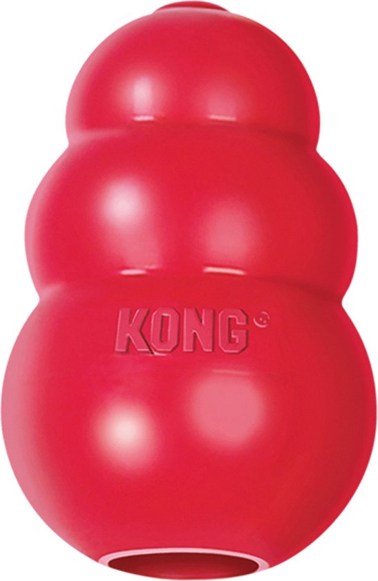 KONG Classic - Snackbal Honden Speelgoed - Rubber - 8.9 cm - Rood - Maat M