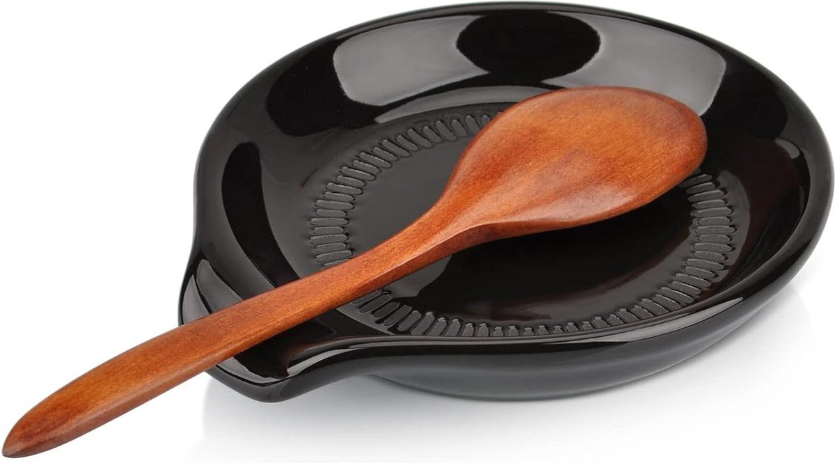 vancasso SIMI Lepelsteun, porseleinen lepelhouder voor keuken, hittebestendige gebruiksvoorwerpensteun voor aanrecht, theezakhouder schotel, vaatwasmachinebestendig, 2 stuks, licht
