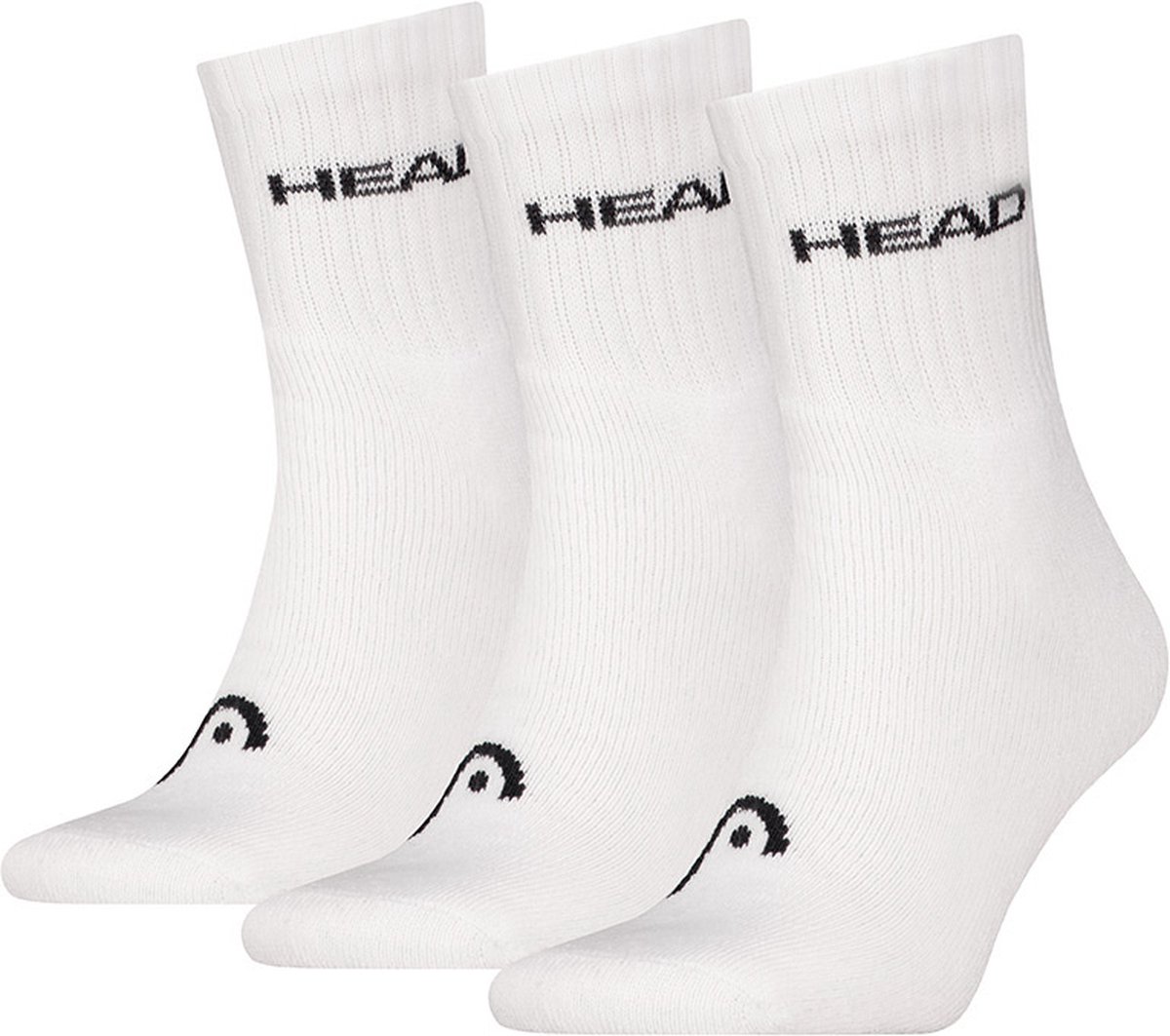 HEAD unisex 3P halfhoge sokken training Wit