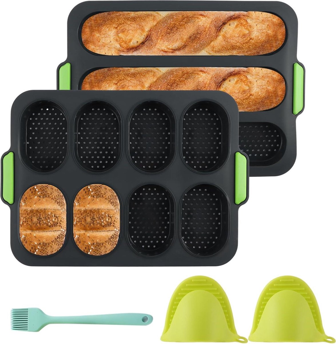 Bakvorm set baguette siliconen bakplaat voor muffins