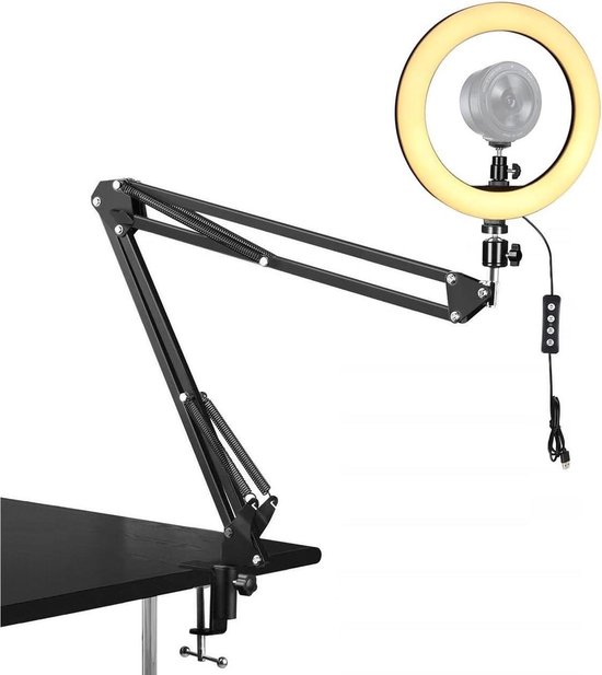 Kiyo pro Webcam Selfie Light Stand, 26cm Ring Light with Desktop Magnetic Mount Holder Compatible with Razer Kiyo, Kiyo Pro, Kiyo X and Anker Webcams