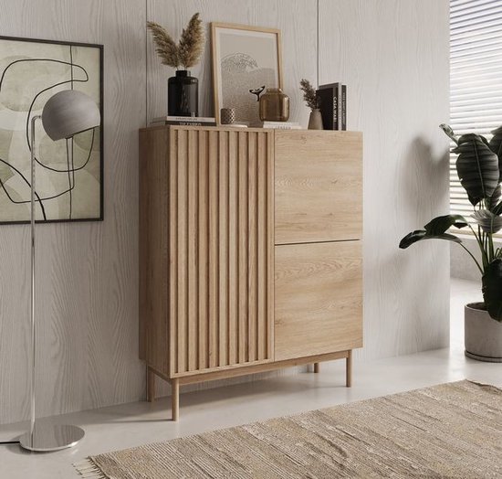 Meubella - Buffet Storm - Chêne - 106 cm