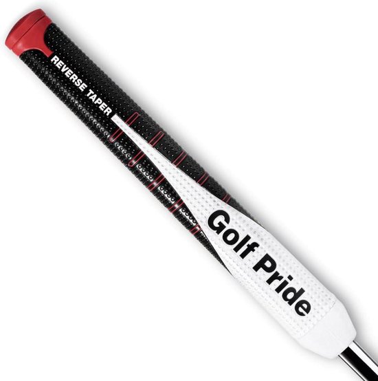 2024 Reverse Taper Round Medium Putter Grip Doux et collant – Collection de coups améliorés – Traction supérieure – 63 g 0,580 – Zwart Classique – Wit– Rouge
