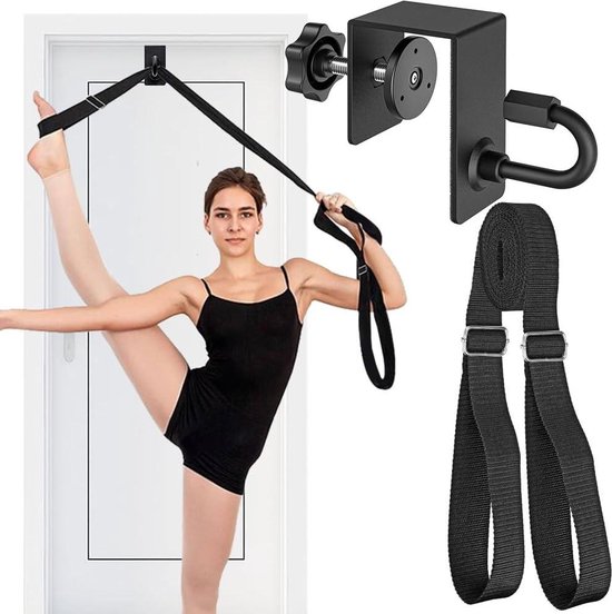 Stretchband Dehnungsband Fascia Stretcher Yoga Stretch Ring Stretchband Yogaband Fascia Stretcher Pijnloze Benen Band voor Yoga Fysiotherapie Rehabilitatie Training (Zwart