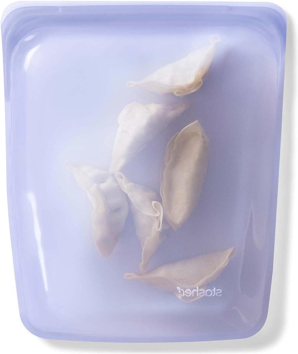 Opbergtas 1/2 gallon voor voedselmaaltijden - herbruikbaar en lekvrij - lavendel