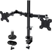 Bol.com Volledig Verstelbare Monitorarm voor Twee Schermen 13-30 Inch - Met Kabelbeheer - VESA 75x75/100x100 - Max. 8 kg per Scherm aanbieding