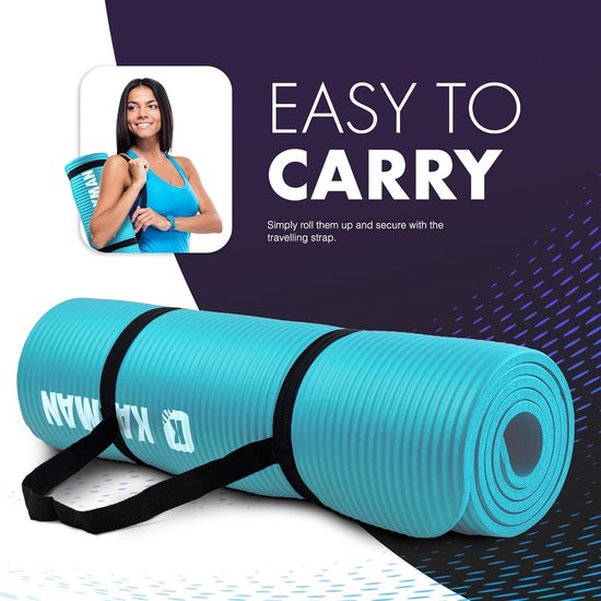 Multifunctionele yogamat - extra dikke schuimrubberen oefenmatten voor pilates, stretching, weerstandstraining - thuis- en sportuitrusting Yoga mat van BalanceFrom — afbeelding 4