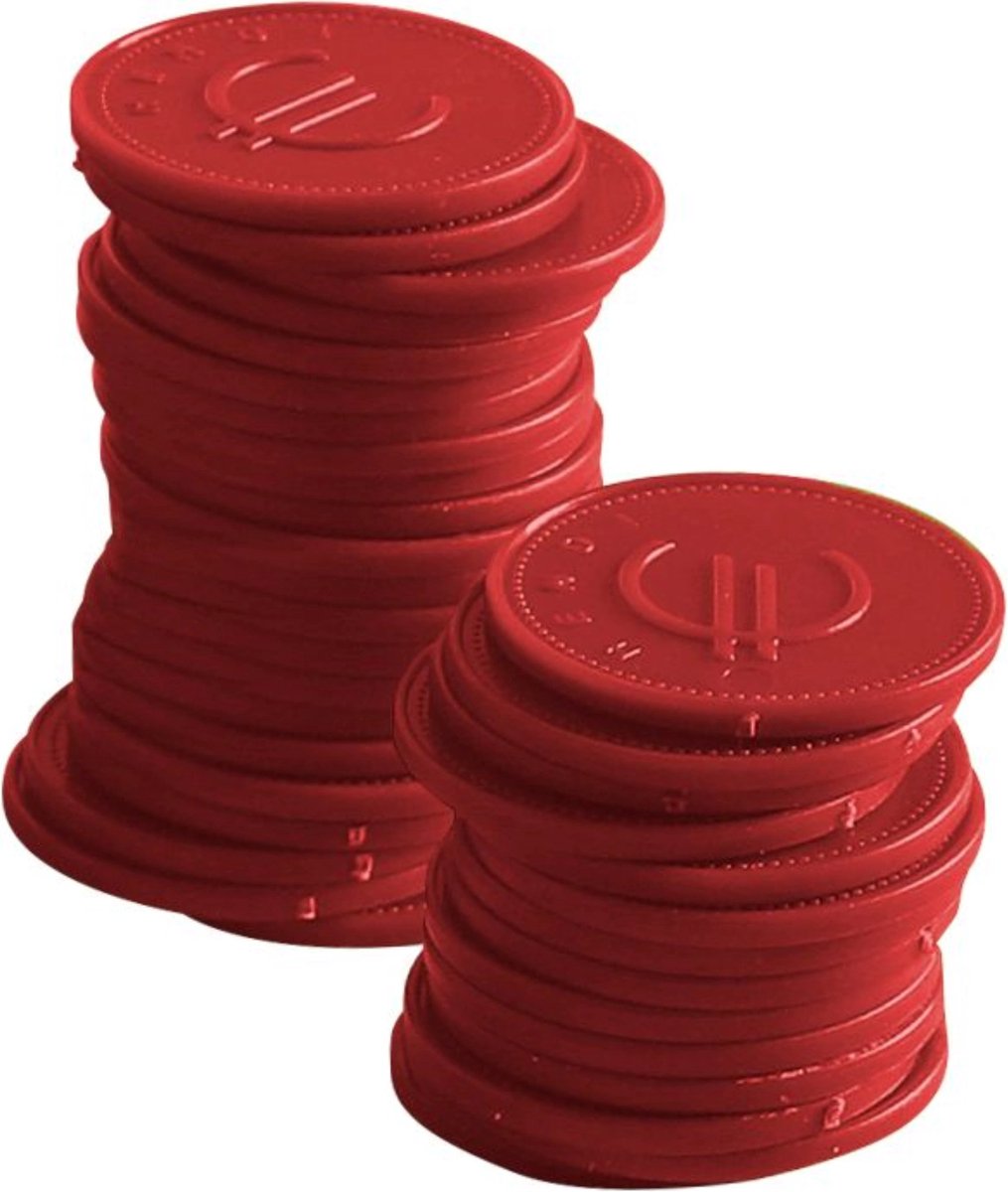 Hendi Consumptiemunt / Drankmunten Rood Ø25mm ( 100 Stuks )