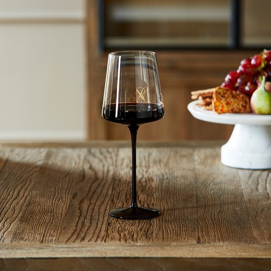 Foto: Riviera maison rm aura red wine glass glas zwart 24 5x10 5x10 5 cm