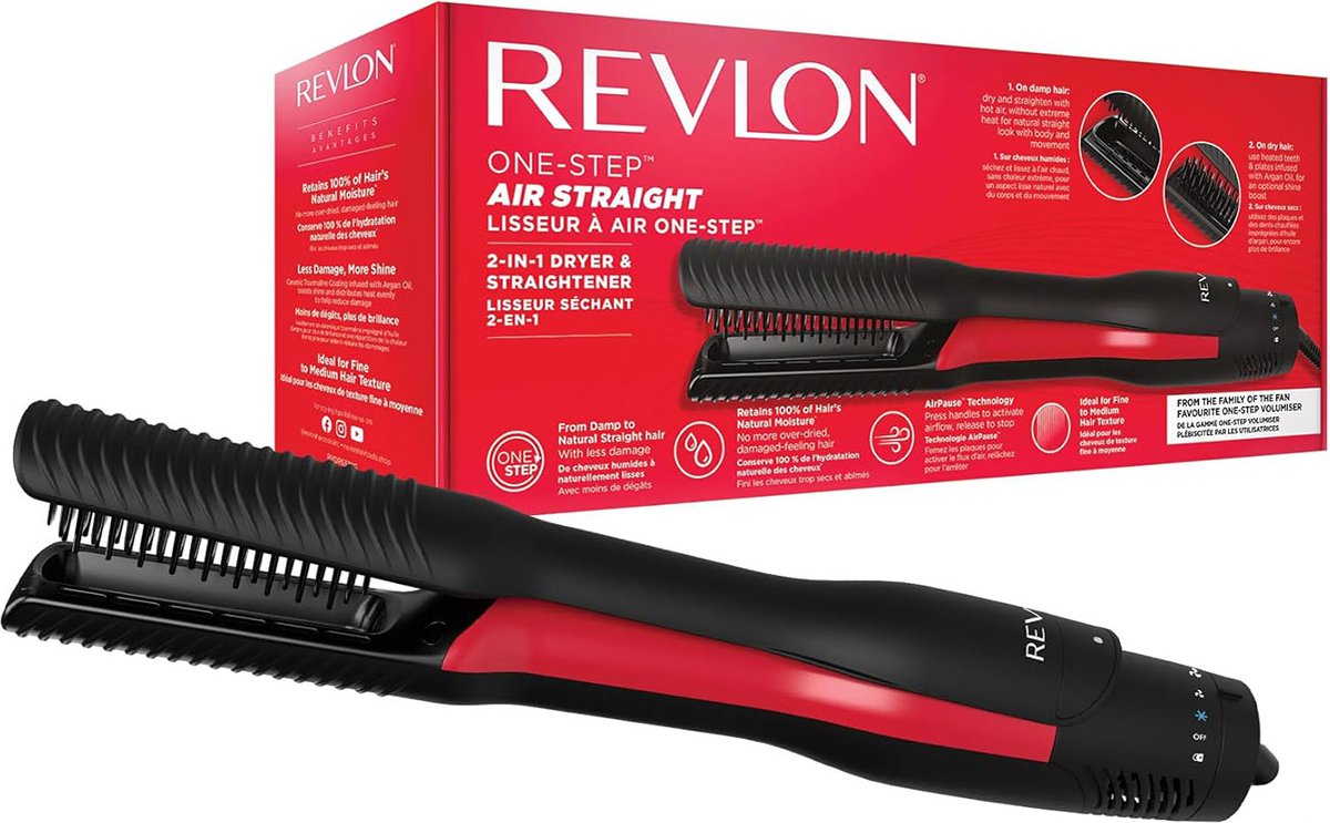 Revlon RVDR5330E- One-Step Air Straight - Föhn en stijltang-