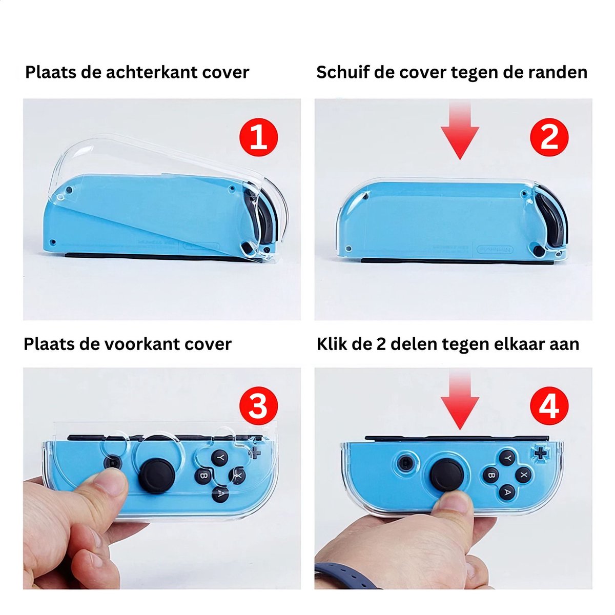 Xainy – Hard Case ROZE geschikt voor Nintendo Switch OLED | Switch-games accessoires | beschermhoesje / cover voor de Nintendo Switch consoles | Screen protector & joycons pro controller grip inbegrepen | cadeau voor vrouwen – foto 6