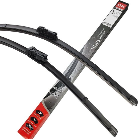 HQ Automotive Set Tergicristalli Aero Piatti Anteriori ADB12 624 Twin Box - Per Audi A6, A6 Avant, RS6, RS Q3, S6