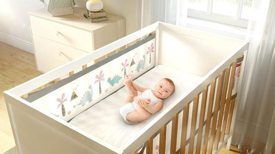 Cadre de lit en maille respirante pour lit bébé à 2 côtés - extrémités solides - sécurité supplémentaire