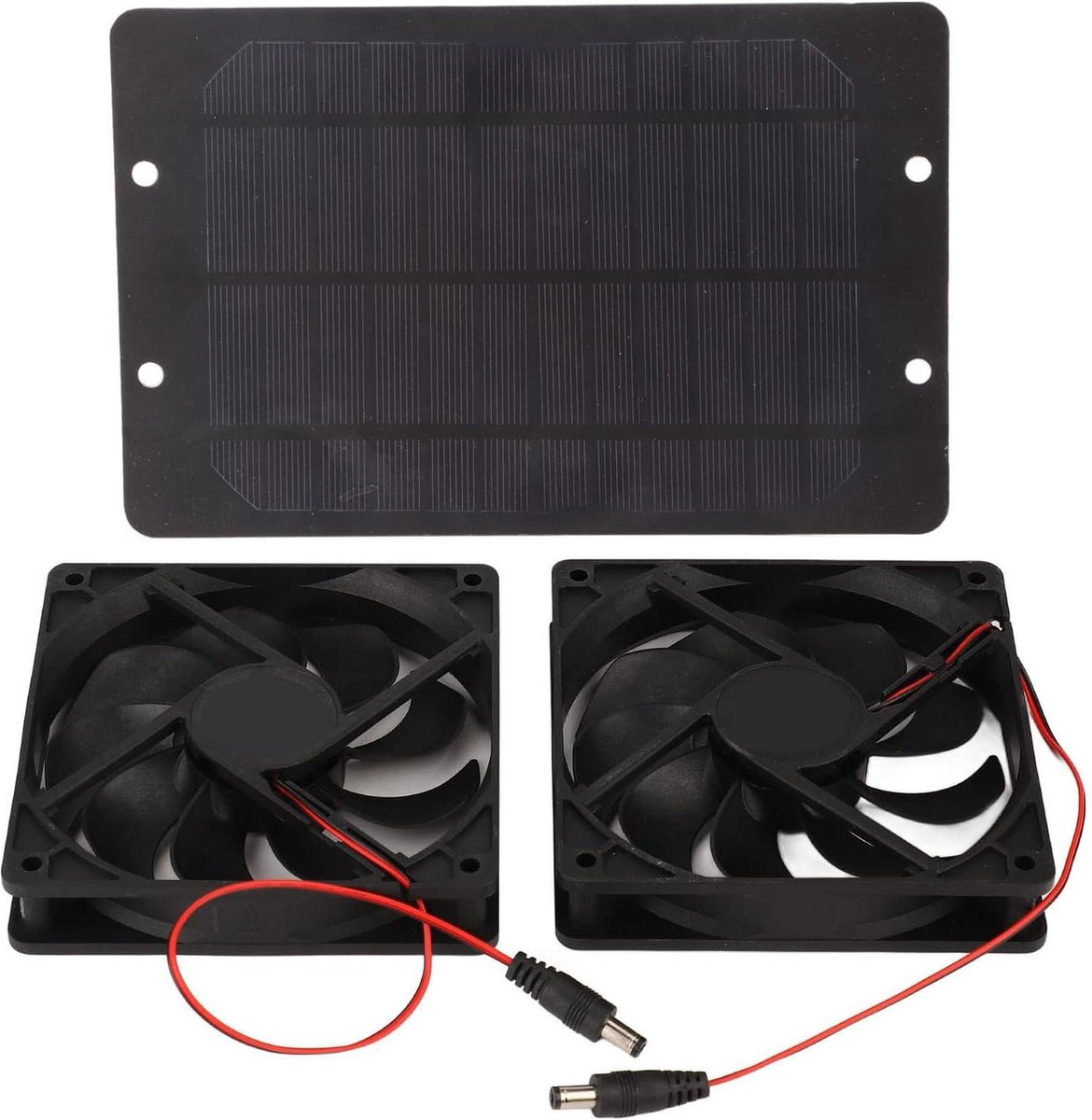 Solar Dual Extractor Fan 10W 12V 2A Draagbare Ventilator Zonnepaneel Aangedreven Koelventilator voor Kleine Kippenhokken en Kassen