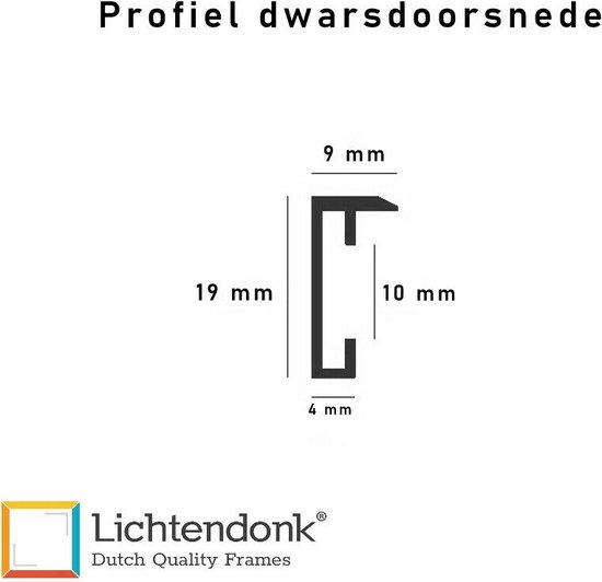 Cadre 18x24 Chrome Argent - Aluminium - Acrylite antireflet résistant aux UV - ALU Pro- Line Lichtendonk - Cadre poster - Cadre photo - Cadre photo - Cadre Photo - Cadre photo