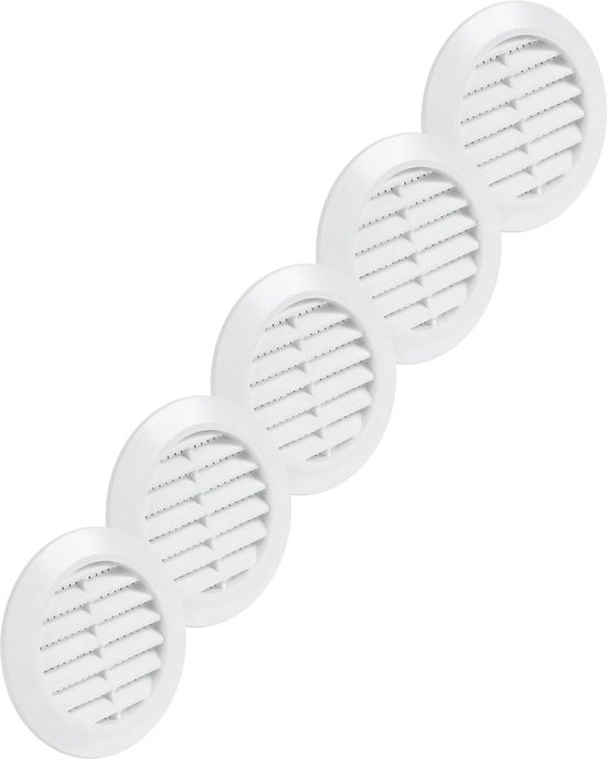 Yooler 150 mm ventilatierooster roestvrij staal, afvoerkap, ventilatierooster met insectenbeschermingsrooster, ventilatieklep, weerbestendig rooster voor VMC-buis en afdekking, afzuigkap, buiten