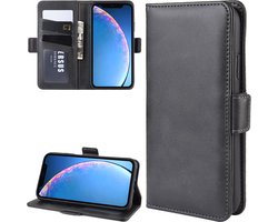MobyDefend Hoesje - Geschikt voor iPhone 11 - Luxe Wallet Book Case (Sluiting Zijkant) - Zwart