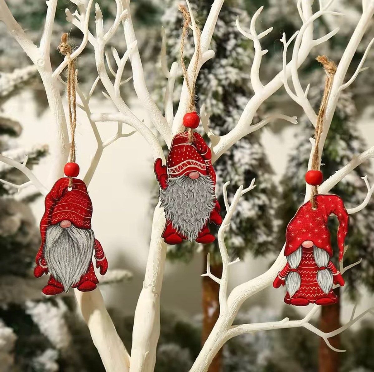 Kersthangers - Kerstversiering - Kerstkabouters - Kerstboomversieringen - Houten kerstversiering - Kerstpoppetje