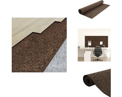 vidaXL Rubberen kurkrol - Vloerisolatie - 100x200 cm - 5mm - Bruin - Isolatiematje